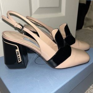 Prada heeled loafer. Size 37.5. Great condition.